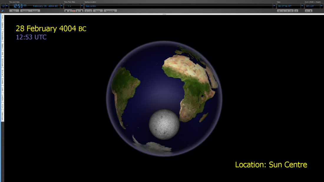 Genesis 4004 BC Earth Moon